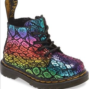 Dr. Marten Rainbow Croc Toddler Boots - NWT!